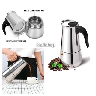 Ấm pha cà phê Moka kiểu Ý - Bình pha Espresso 100ml