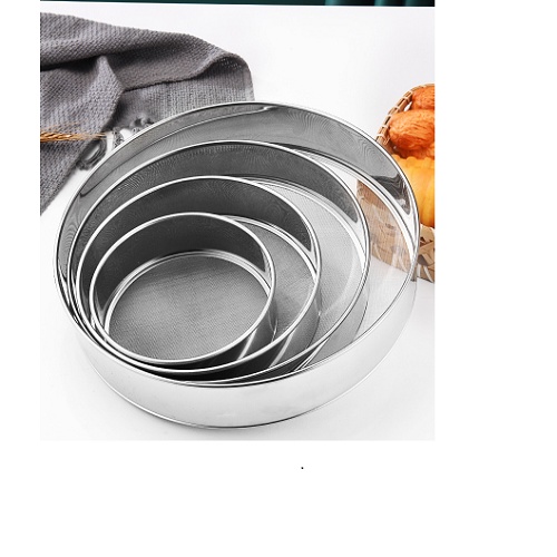 RÂY BỘT LÀM BÁNH - Rây bột mịn 40mesh, 60mesh, inox 201