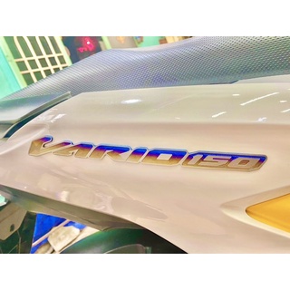 COMBO TEM TITAN CHỮ VARIO 150 VÀ LOGO CÁNH CHIM TITAN ( CAM KẾT TITANIUM THẬT 100% )