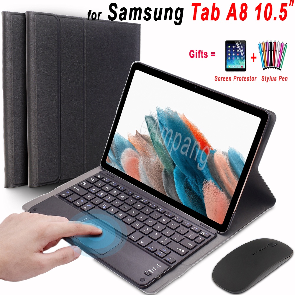 Bao Da Máy Tính Bảng Tích Hợp Bàn Phím Và Chuột Cho Samsung Galaxy Tab A8 10.5 2021 SM-X200 SM-X205