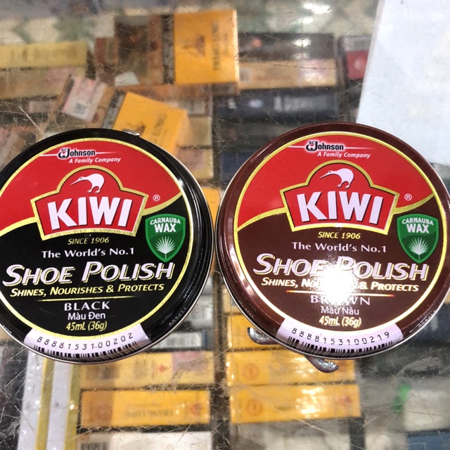 Xi Đánh Giày Kiwi Thái Lan Màu Nâu &amp; Màu Đen 45ml(36g)