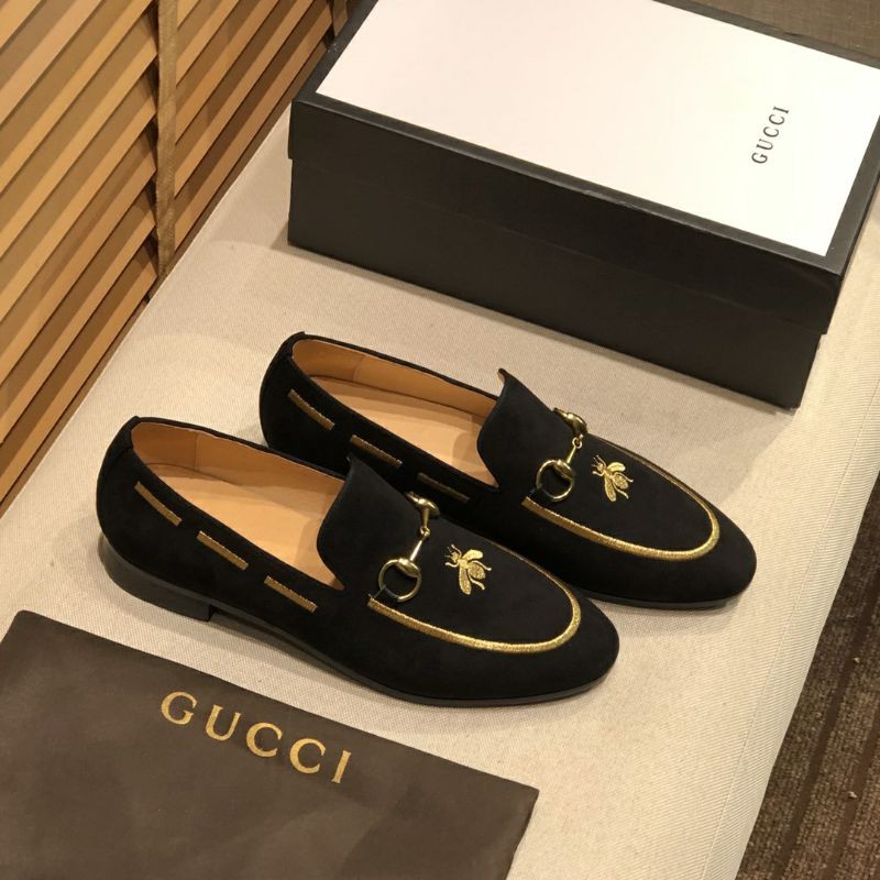 Giày lười nam da lộn thời trang GUCCI