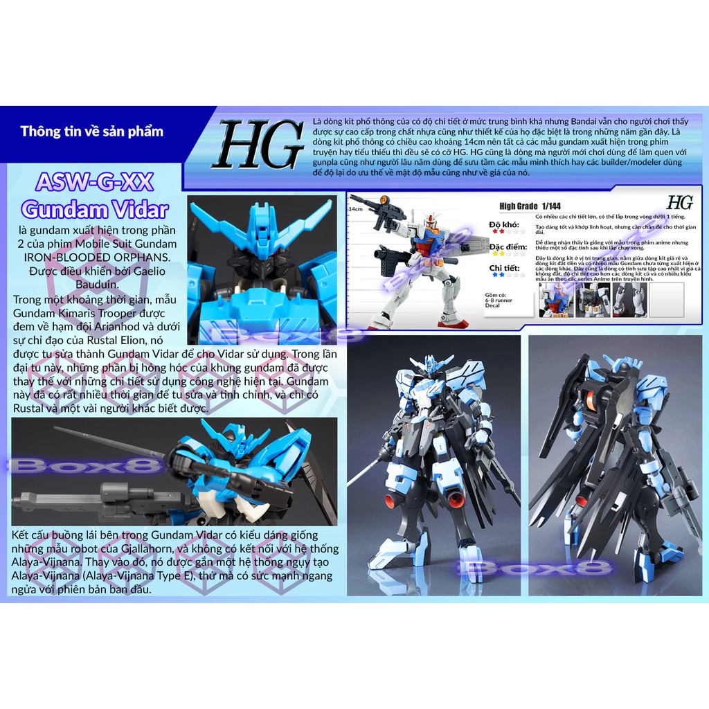 Mô Hình Gundam Bandai HG 027 Gundam Vidar 1/144 IBO