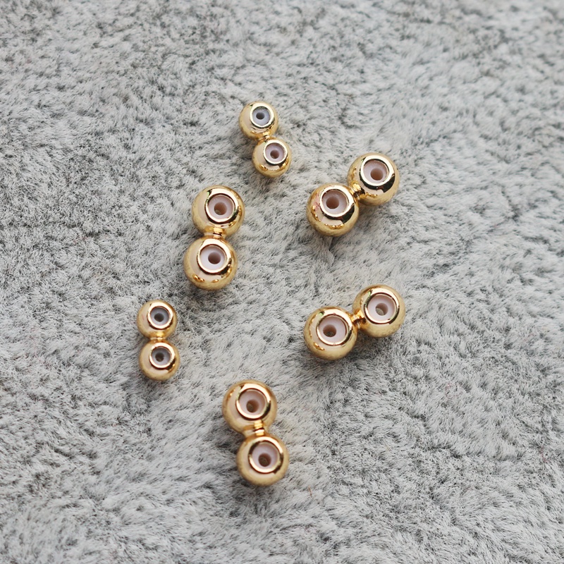 Hạt cườm silicon đồng mạ vàng 14k điều chỉnh làm đồ trang trí