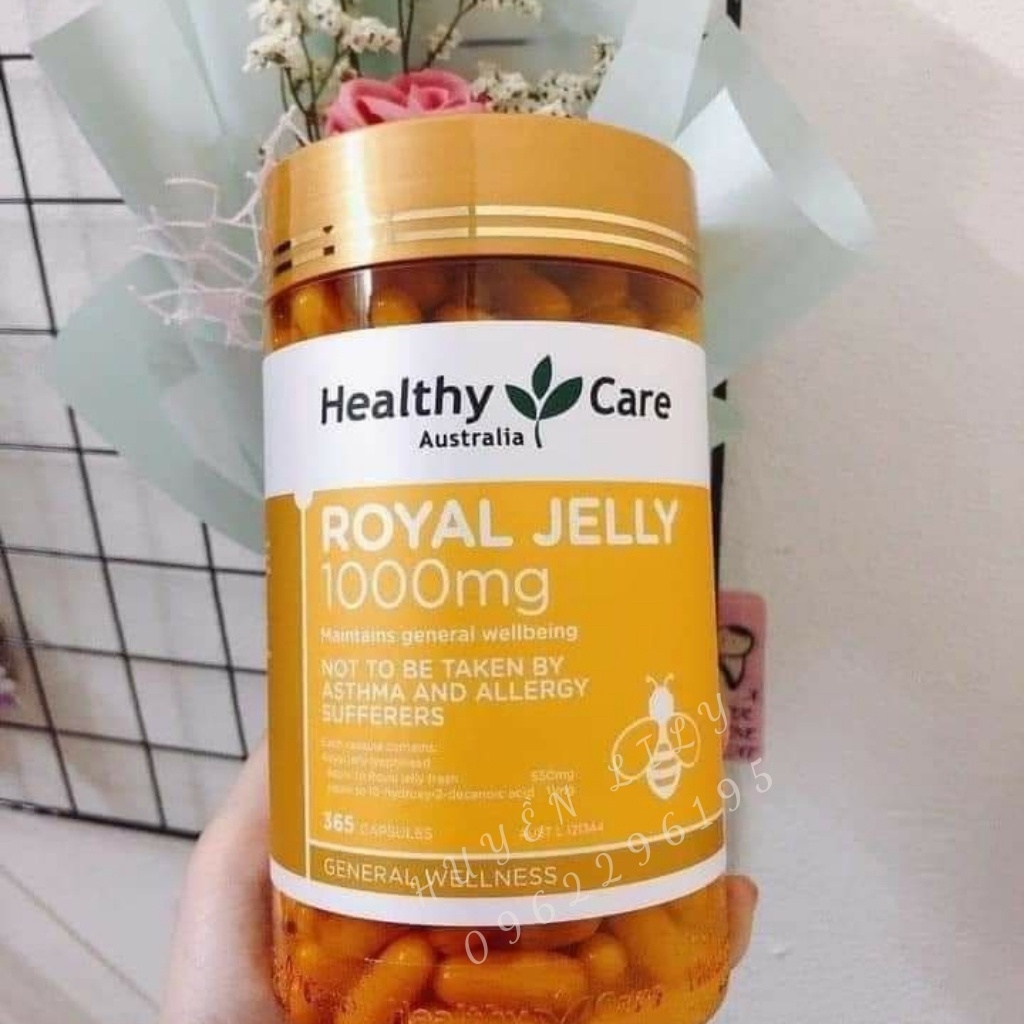 Sữa Ong Chúa Healthy Care Royal Jelly 1000mg 365 viên của Úc