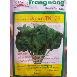 Hạt giống cải rổ tn 28 trang nông gói 20g