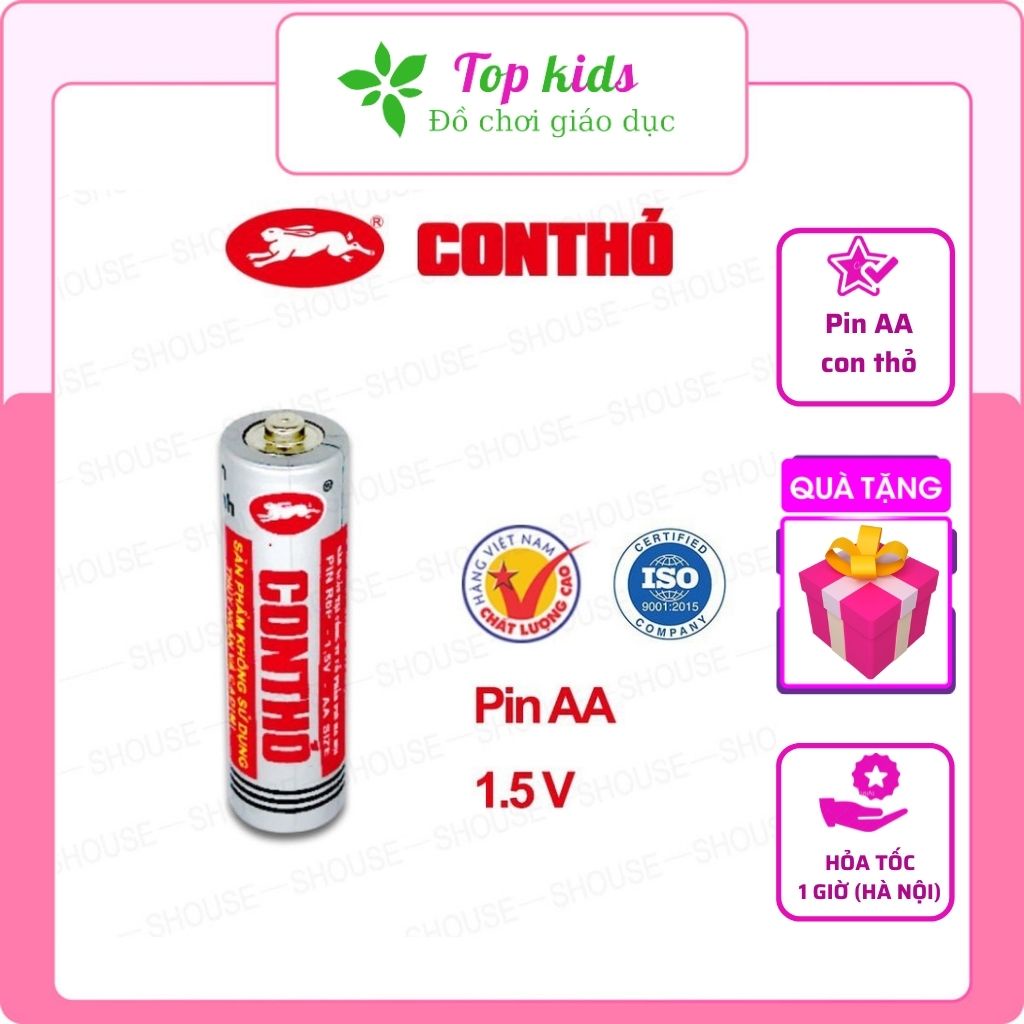 Pin đồ chơi, pin tiểu 2A 1.5v chính hãng dùng lắp ráp đồ chơi trẻ em bền bỉ mạnh mẽ cho bé TOPKIDS
