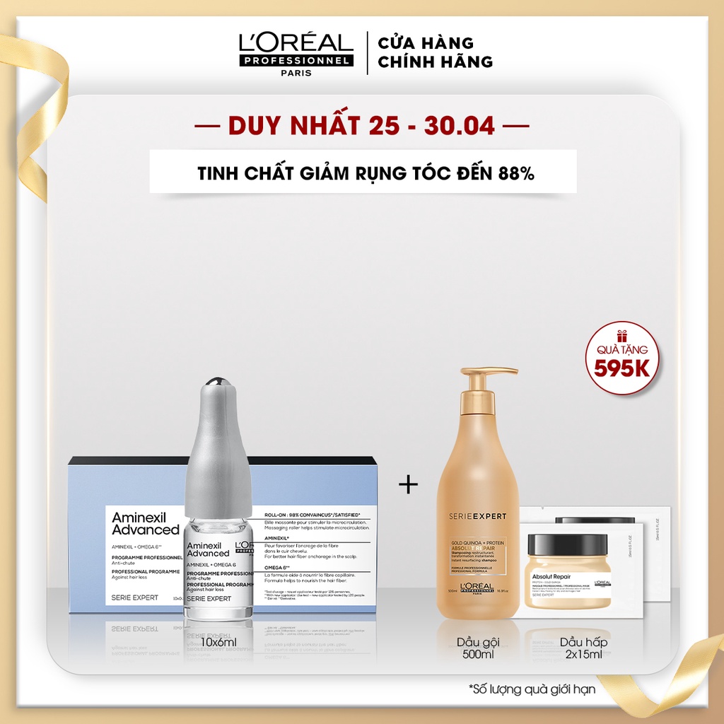 Tinh chất giảm rụng tóc L'Oréal Professionnel Aminexil Advanced 10x6ml