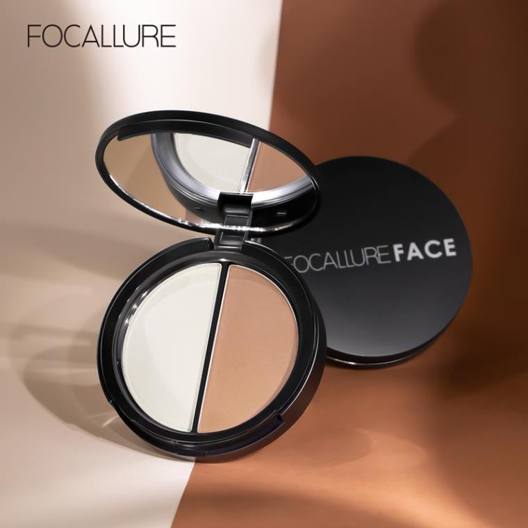 Bảng phấn trang điểm FOCALLURE bắt sáng và tạo khối 3 tông màu tùy chọn 8.4g | BigBuy360 - bigbuy360.vn
