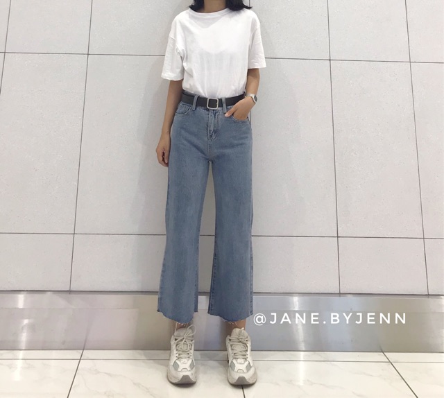 [FREE SHIP TOÀN QUỐC- Ảnh thật 100%] culottes Jeans xanh nhạt ống loe hot hit lên form đẹp dễ phối đồ. HÀNG CÓ SẴN