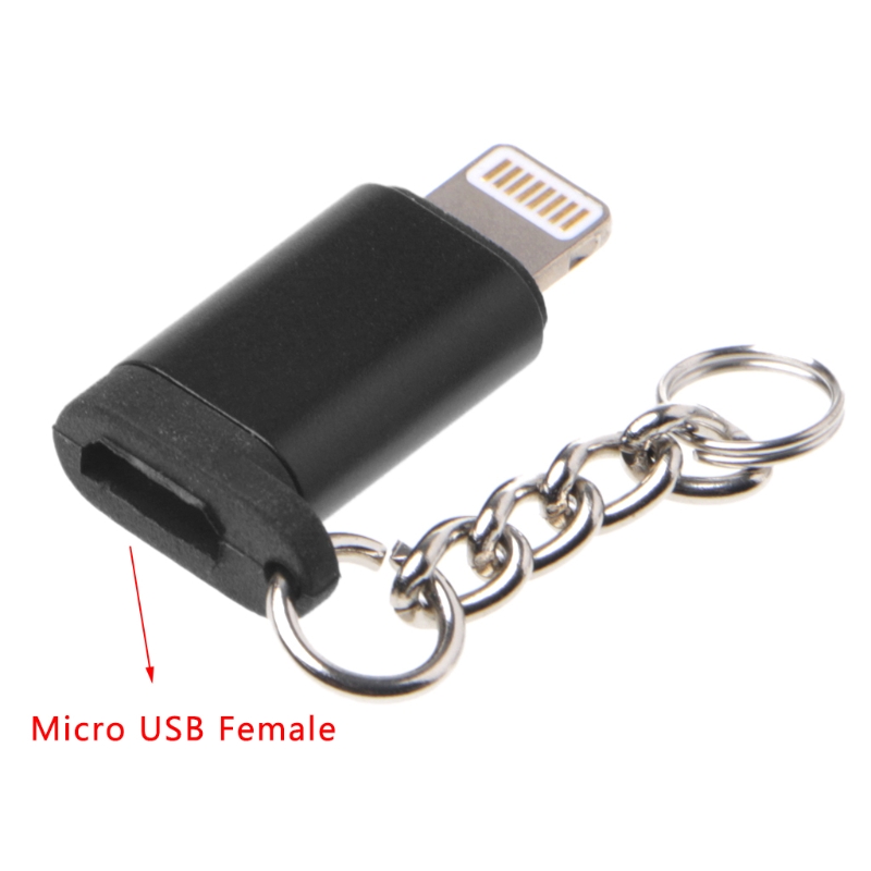 Cáp Chuyển Đổi Cổng Micro Usb Cái Sang Lightning Có Móc Khóa Cho Iphone Ipad