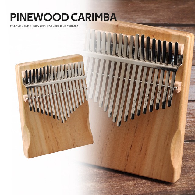 Đàn kalimba nhà làm loại 17 phím gỗ cây xoài nguyên khối JLIM75  tặng stick màu Handmade bảo hành 12 tháng