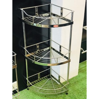 Kệ góc 3 tầng 25*25 inox 304 by nhành hoa đỏ