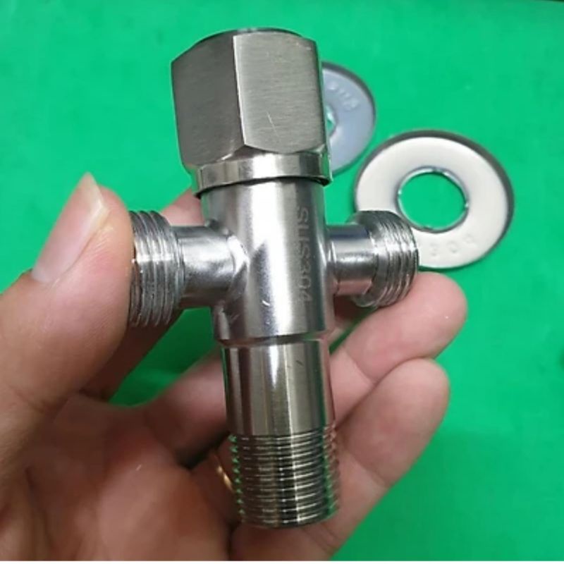 XẢ KHO VAN T CẦU- T cầu, Giảm áp chia bồn cầu Inox 304,Van T chia nước cho vòi xịt vệ sinh và bồn cầu inox