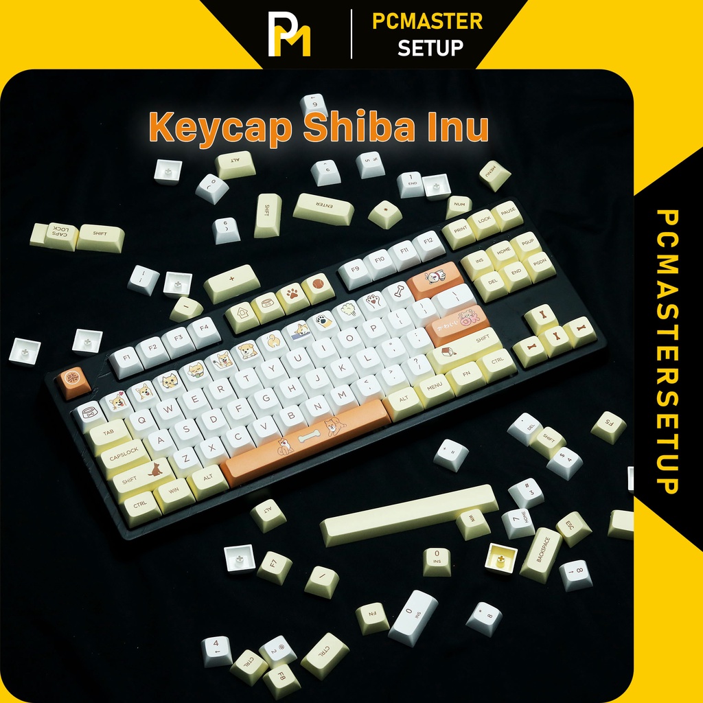 Keycap xda pbt Shiba Inu chiều cao 9.5mm dày 1.5mm Fullbox của PCmaster