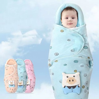 Khăn quấn trẻ sơ sinh bằng cotton mềm mại dùng cho bé trai và bé gái - INTL