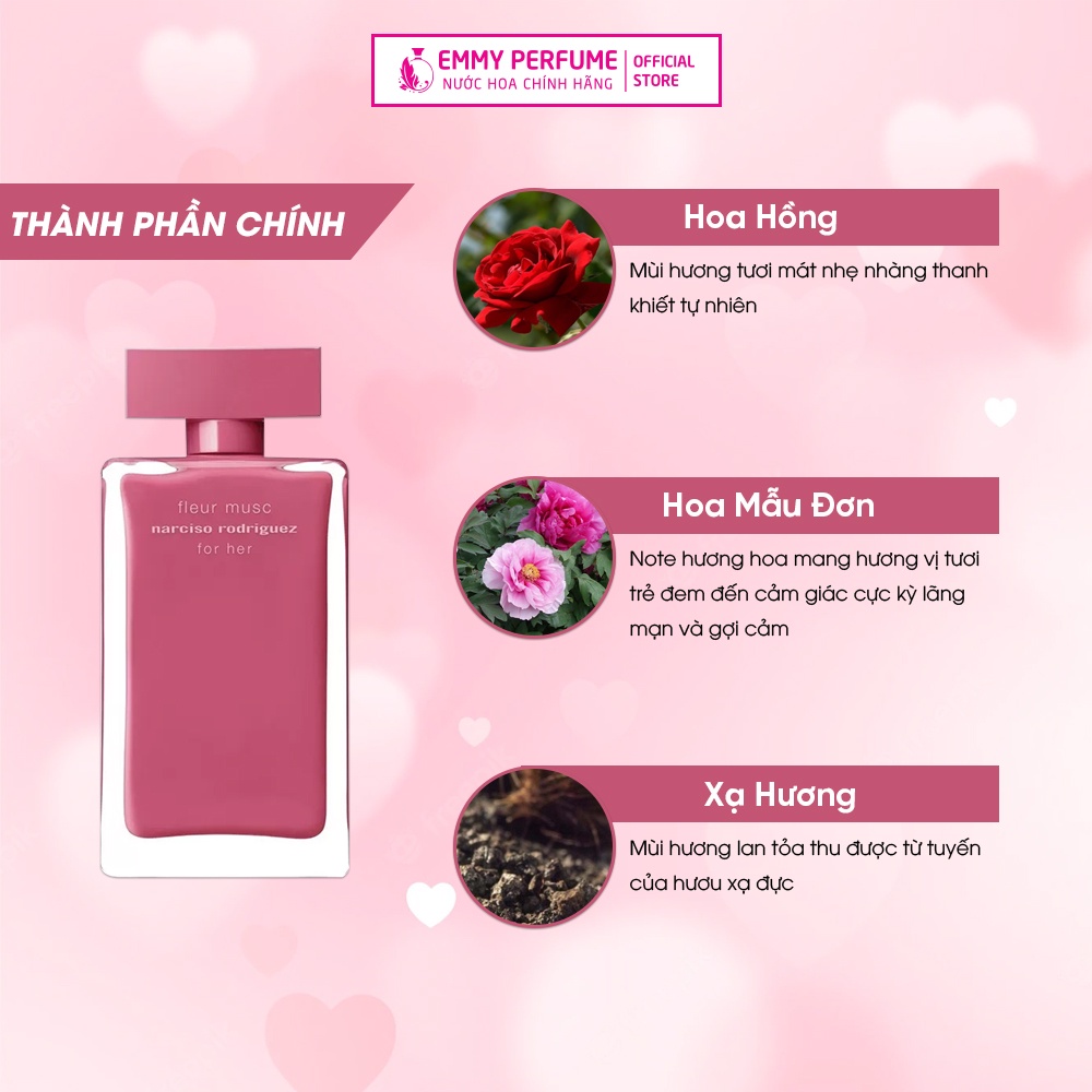 Nước hoa nữ Narciso Fleur Musc Hồng đậm cao - EmmyPer