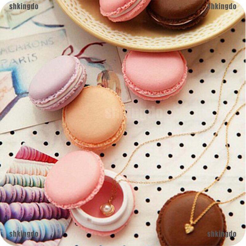 Hộp đựng trang sức hình chiếc bánh Macaron màu sắc dễ thương