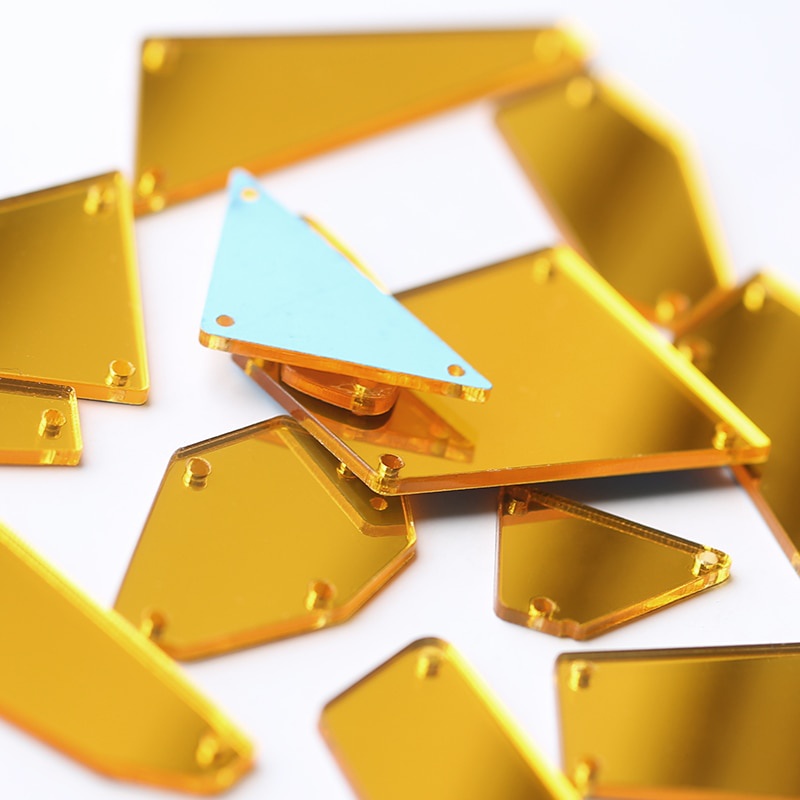 Gương Trang Trí May Vá 19 Kiểu Hình Dạng Khác Nhau Bằng Acrylic Đính Đá