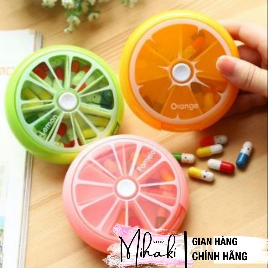 Hộp chia thuốc 7 ngày có 7 ngăn đựng tiện dụng Mihaki Store