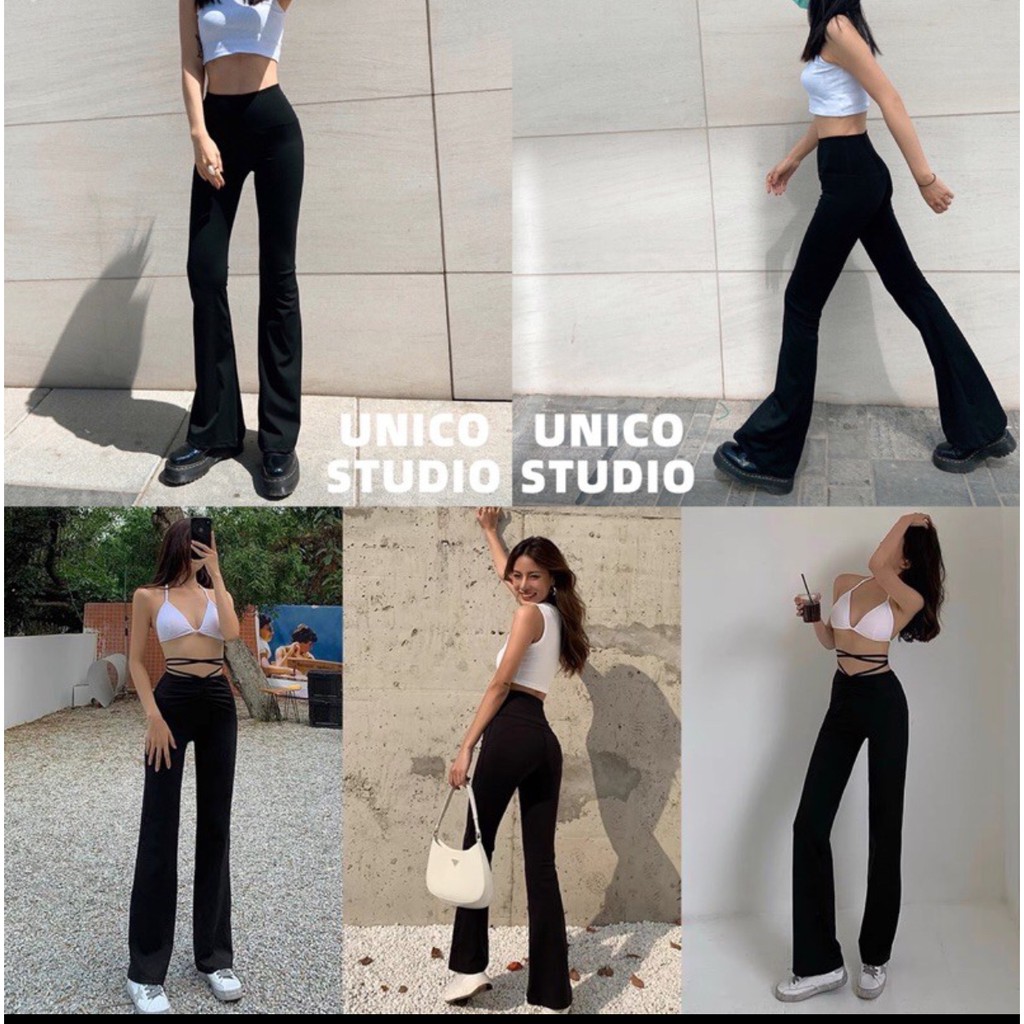 [Xả kho] Quần baggy, quần khóa sườn ống ộng, Quần ống loe chất tuyết mưa cạp cao (Đủ màu_Đủ size_Ảnh Thật)