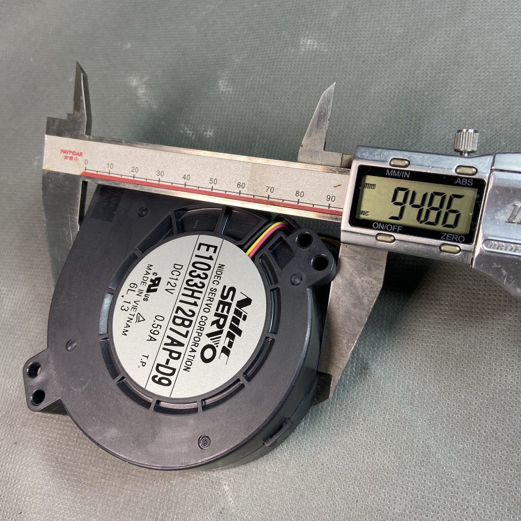 Quạt Sò 9.5 cm SERVO JAPAN 12v - 0.59 A  gió MẠNH ,ÊM E1033H12B7AP-D9