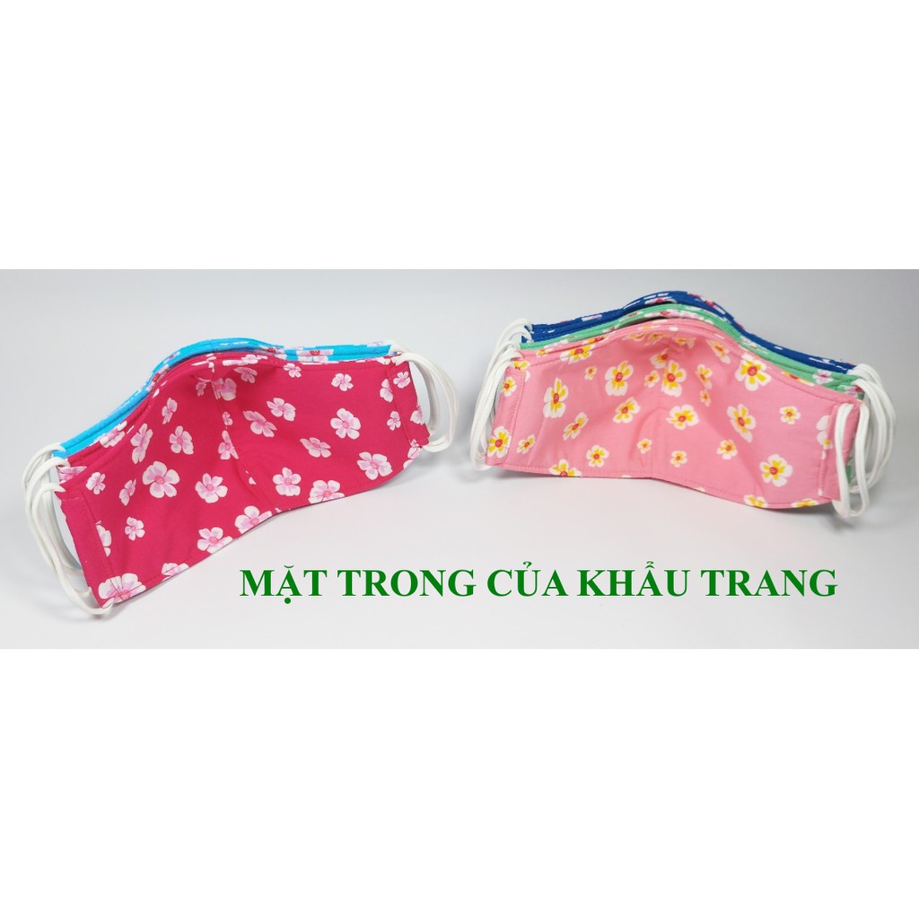KHẨU TRANG NỮ In hình hoa mai Chất liệu vải mềm Dày 3 lớp Chống nắng Phòng dịch bệnh Lọc không khí ô nhiễm | BigBuy360 - bigbuy360.vn
