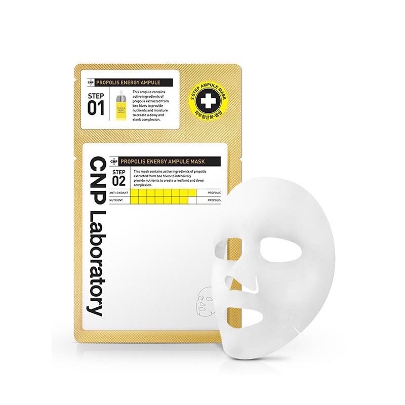 Hộp 5 miếng mặt nạ keo ong tái tạo da 2 trong 1 CNP Laboratory Propolis Energy Ampule Mask- 𝗘𝗯𝗶𝘀𝘂 𝗰𝗼𝘀𝗺𝗲𝘁𝗶𝗰𝘀