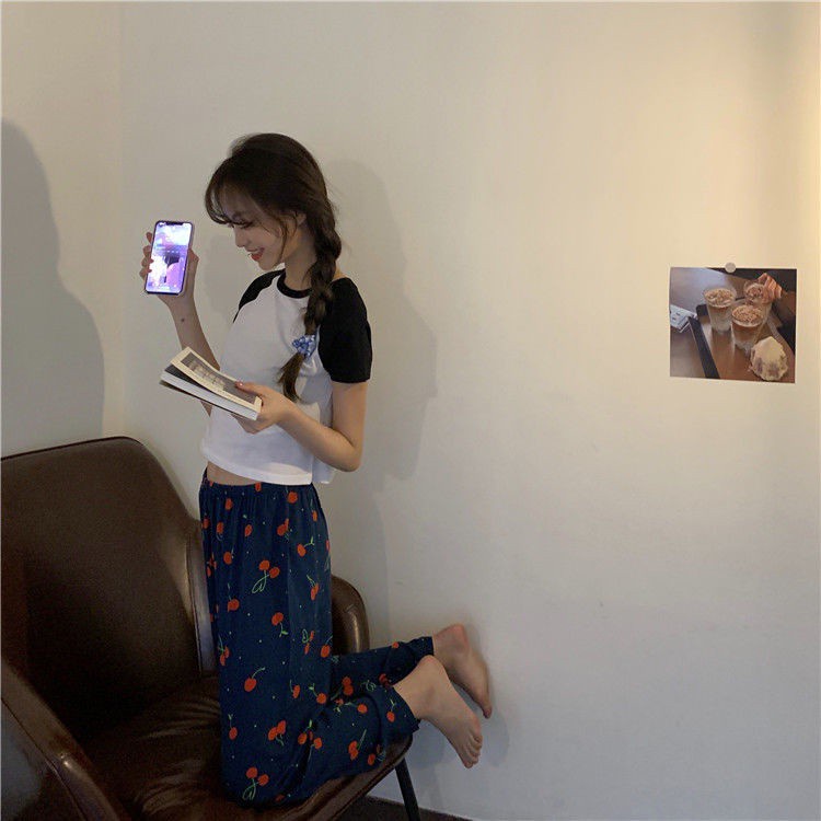 quần ống rộng Lưng Cao Co Giãn In Họa Tiết Dễ Thương Phong Cách Hàn Quốc Thời Trang Xuân Thu Cho Nữ | BigBuy360 - bigbuy360.vn