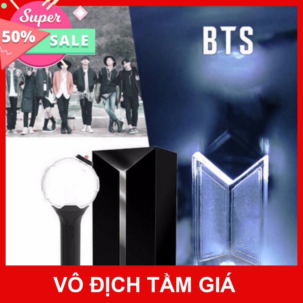 Chuyendokpop Bomb bts ver 3 lightstick đèn phát sáng cổ vũ unoff hàn quốc, phong cách hàn quốc, idol CẢM ƠN ĐÃ TIN TƯỞNG