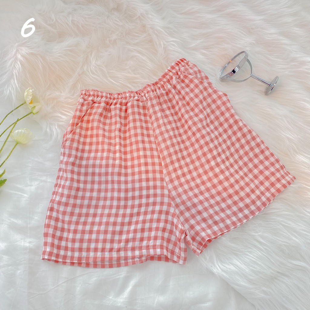 Quần short đùi ngủ hoạ tiết nhiều màu form rộng (Ảnh thật)