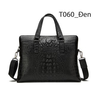 Cặp Da Nam T060 - Thiết Kế Sang Trọng Chất Liệu Da Bò Cao Cấp Dập Vân Cá Sấu | BigBuy360 - bigbuy360.vn