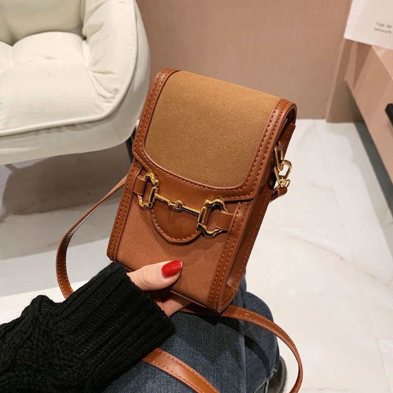 Túi Đeo Chéo Đựng Điện Thoại Phong Cách Retro Cao Cấp Thời Trang Thu Đông Dành Cho Nữ