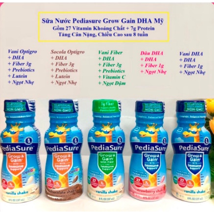 Combo 6  Chai Sữa Nước PediaSure 237ml ( Có đủ hương)