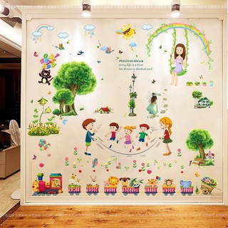 Decal dán tường động vật cho bé