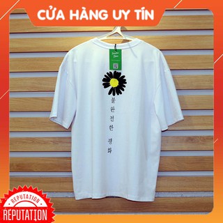 [Freeship đơn 50K] Áo Thun Cặp Đôi Tay Lỡ DAISY Hoa Cúc G-Dragon Form Rộng Unisex - Thời Trang Nam Nữ Printee