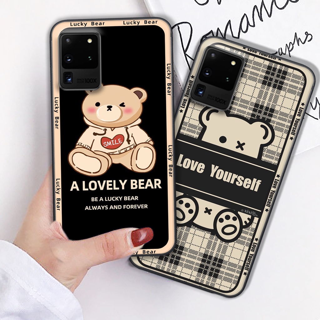 Ốp lưng Samsung S20 / S20 Plus / S20+ / S20 FE / S20 Ultra in hình cute, chú gấu thể thao tinh nghịch cực đáng yêu