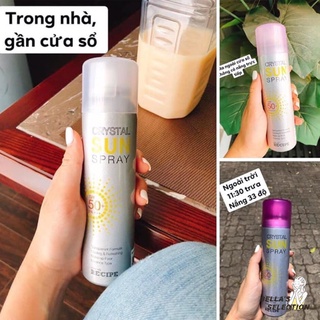 [HSD 2023] Xịt chống nắng Hàn Quốc [ RECIPE CRYSTAL SUN SPRAY SPF 50 + PA+++ ] 150ml