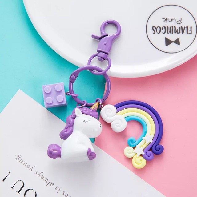 Móc Khóa Unicorn Mix Với Case Airpods - Móc Treo Chìa Khóa