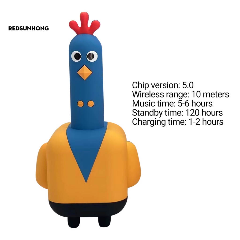 Hộp Nhạc Bluetooth 5.0 Hình Chú Gà Hoạt Hình Dễ Thương Có Đèn Ngủ Tiện Dụng