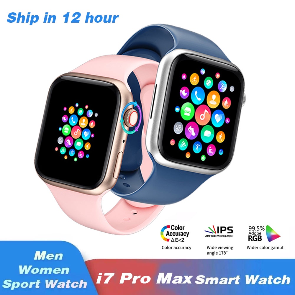 Đồng Hồ Thông Minh IWO I7 Pro max Series 7 Hỗ Trợ Chức Năng Đo Nhịp Tim Huyết Áp PK X8 Y68 Chuyên Dụng