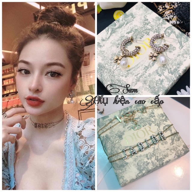 Set choker và khuyên tai Jadior