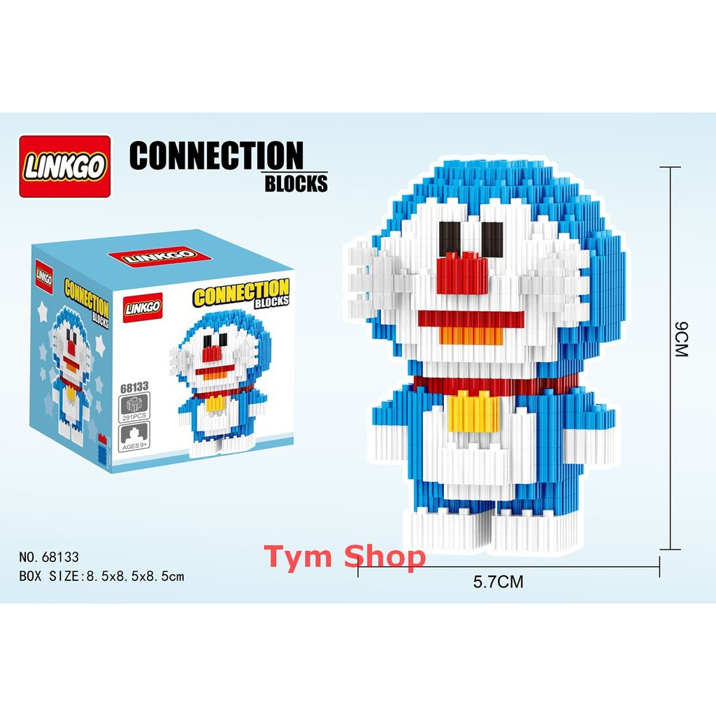 Xếp hình lego nanoblock doremon nobita seko suka chaien doremi  hãng linkgou lắp ráp nano block cho bé