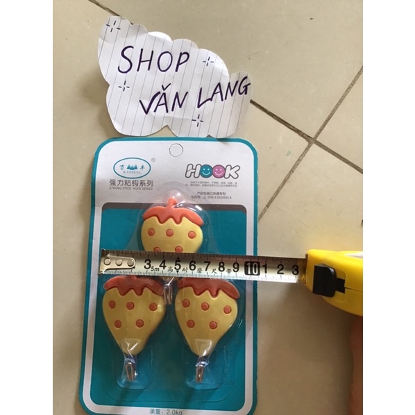 Vỉ 3 Móc dán tường treo đồ siêu dễ thương, chịu lực tốt