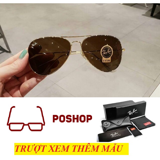 ❌FULLBOX HÃNG❌Mắt kính mát Nam Nữ KÍNH RÂM 3026  tròng kính thuỷ tinh kiểu phi công cao cấp gọng kim loại HOT TREND | BigBuy360 - bigbuy360.vn