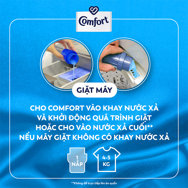 Nước xả vải Comfort Chăm Sóc Chuyên Sâu Ngăn Ngừa Mùi Hôi Hương Tươi Mát túi khổng lồ 3.8L