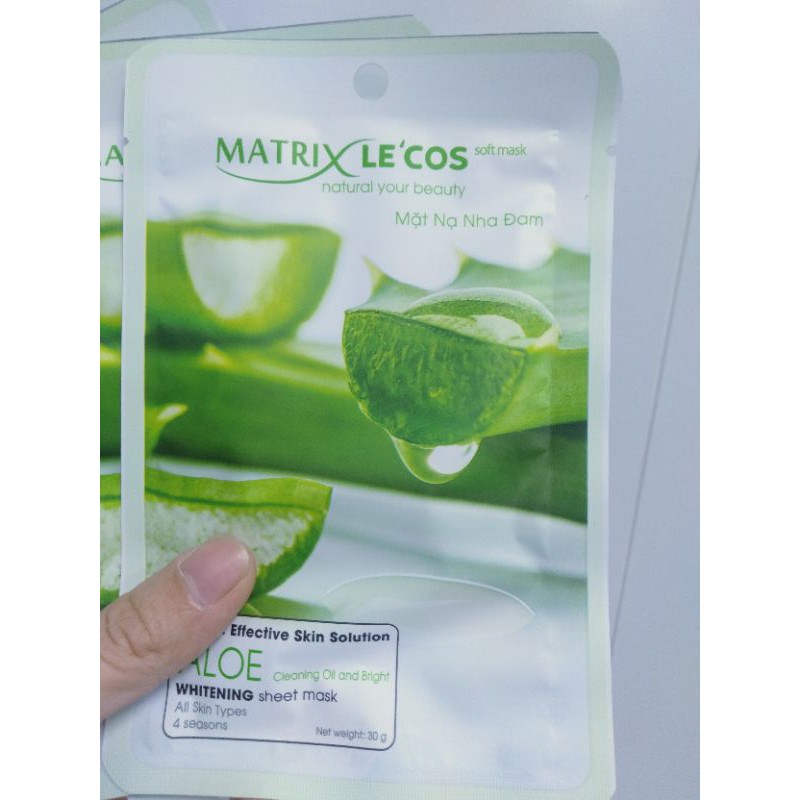 Mặt nạ Nha Đam dưỡng ẩm Matrix le'cos