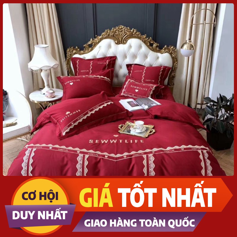 Bộ chăn ga lụa cưới mẫu hit hot năm 2020