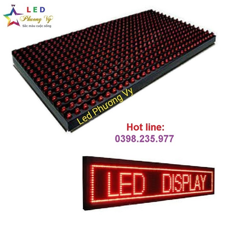 Module Led P10 màu đỏ ngoài trời  mắt DIP siêu sáng - Hàng chất lượng cao