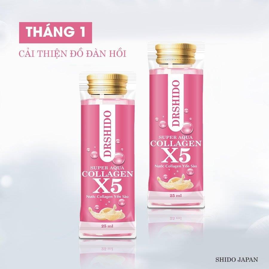 [Mã SGTTC30K giảm 30K] Nước Collagen Yến Sào Motree Super Aqua Collagen X5 1 HỘP 10 gói